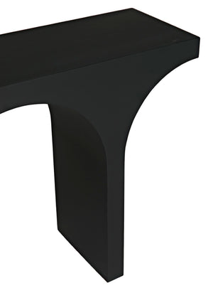 Noir Maximus Industrial-Style Console Table, Matte Black Iron - Versatile & Handcrafted for Modern Spaces GCON396MTB