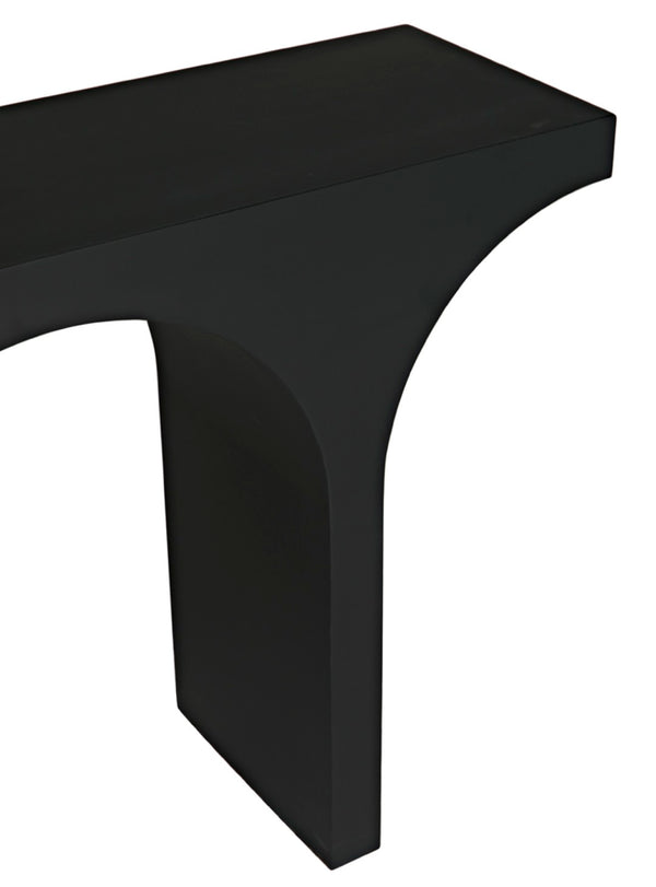 Noir Maximus Industrial-Style Console Table, Matte Black Iron - Versatile & Handcrafted for Modern Spaces GCON396MTB