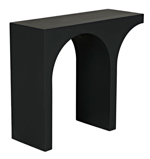 Noir Maximus Industrial-Style Console Table, Matte Black Iron - Versatile & Handcrafted for Modern Spaces GCON396MTB