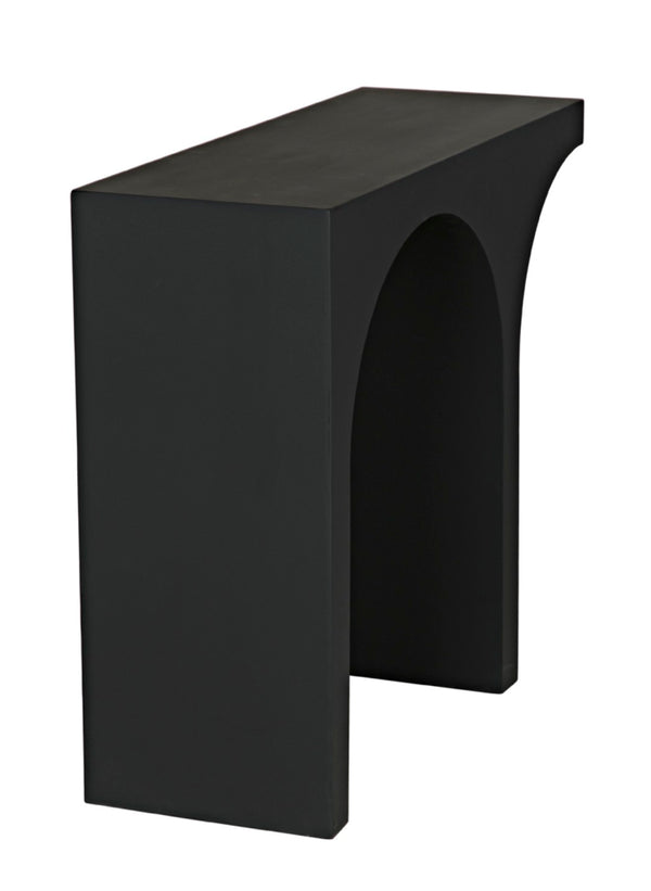 Noir Maximus Industrial-Style Console Table, Matte Black Iron - Versatile & Handcrafted for Modern Spaces GCON396MTB