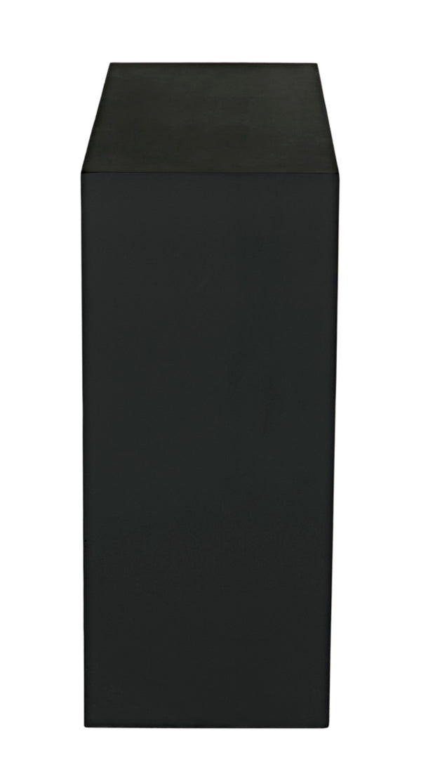 Noir Maximus Industrial-Style Console Table, Matte Black Iron - Versatile & Handcrafted for Modern Spaces GCON396MTB