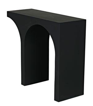 Noir Maximus Industrial-Style Console Table, Matte Black Iron - Versatile & Handcrafted for Modern Spaces GCON396MTB
