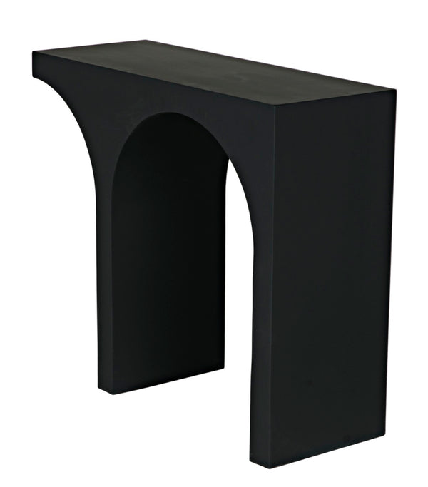 Noir Maximus Industrial-Style Console Table, Matte Black Iron - Versatile & Handcrafted for Modern Spaces GCON396MTB