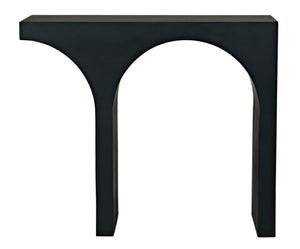 Noir Maximus Industrial-Style Console Table, Matte Black Iron - Versatile & Handcrafted for Modern Spaces GCON396MTB