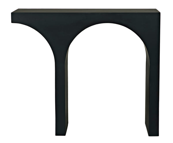 Noir Maximus Industrial-Style Console Table, Matte Black Iron - Versatile & Handcrafted for Modern Spaces GCON396MTB