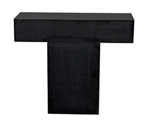 Noir Brice Console Table - Handcrafted Mahogany Entryway Furniture with Brass Accents & Minimalist Design GCON402P