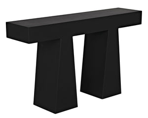 Noir Wendell Console Table - Minimalist Industrial Design, Handcrafted Matte Black Finish for Modern Spaces GCON403MTB