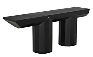 Noir Los Altos Console Table - Artisan-Crafted Matte Black Iron in Minimalist Industrial Style for Any Space GCON404MTB