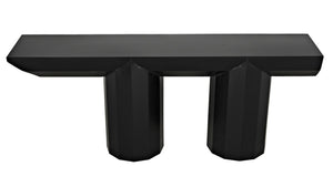 Noir Los Altos Console Table - Artisan-Crafted Matte Black Iron in Minimalist Industrial Style for Any Space GCON404MTB