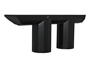 Noir Los Altos Console Table - Artisan-Crafted Matte Black Iron in Minimalist Industrial Style for Any Space GCON404MTB