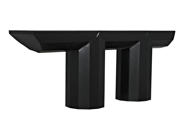 Noir Los Altos Console Table - Artisan-Crafted Matte Black Iron in Minimalist Industrial Style for Any Space GCON404MTB
