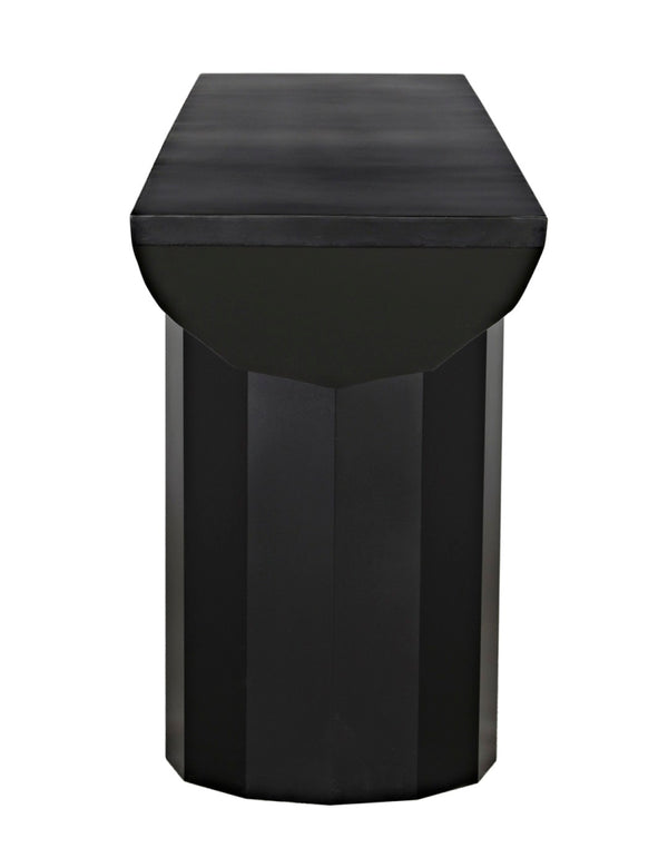 Noir Los Altos Console Table - Artisan-Crafted Matte Black Iron in Minimalist Industrial Style for Any Space GCON404MTB