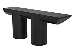 Noir Los Altos Console Table - Artisan-Crafted Matte Black Iron in Minimalist Industrial Style for Any Space GCON404MTB