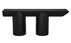 Noir Los Altos Console Table - Artisan-Crafted Matte Black Iron in Minimalist Industrial Style for Any Space GCON404MTB