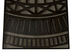 Noir Tutankhamun Console Table - Artisan-Crafted Ebony Walnut with Sleek Glass Top for Elegant Display GCON408EB