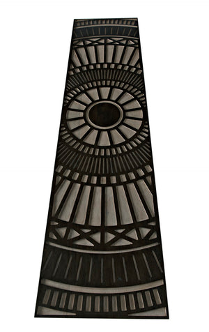 Noir Tutankhamun Console Table - Artisan-Crafted Ebony Walnut with Sleek Glass Top for Elegant Display GCON408EB