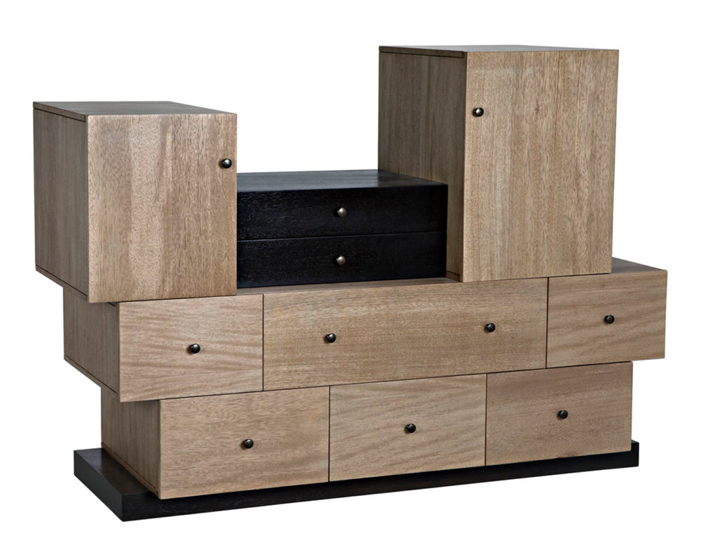 Noir Order Cabinet - Artisan-Crafted Mid-Century Walnut Storage Console for Versatile Home Decor GCON416WAW