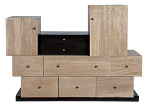 Noir Order Cabinet - Artisan-Crafted Mid-Century Walnut Storage Console for Versatile Home Decor GCON416WAW