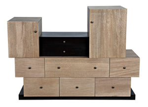 Noir Order Cabinet - Artisan-Crafted Mid-Century Walnut Storage Console for Versatile Home Decor GCON416WAW