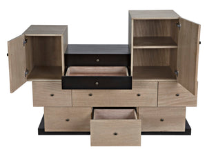 Noir Order Cabinet - Artisan-Crafted Mid-Century Walnut Storage Console for Versatile Home Decor GCON416WAW