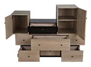 Noir Order Cabinet - Artisan-Crafted Mid-Century Walnut Storage Console for Versatile Home Decor GCON416WAW