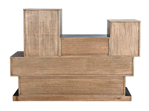 Noir Order Cabinet - Artisan-Crafted Mid-Century Walnut Storage Console for Versatile Home Decor GCON416WAW