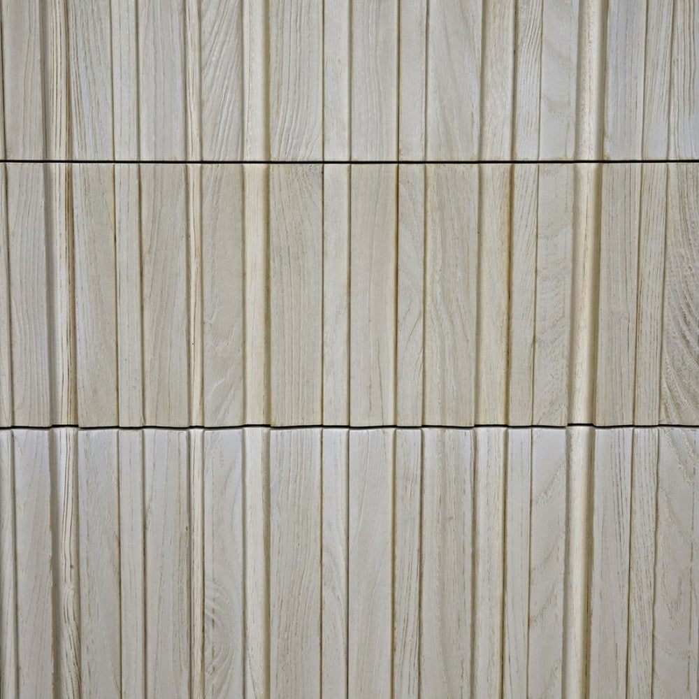 Noir Desdemona 3 Drawer Chest - Bleached Elm Storage Solution with Artisanal Design for Any Room GCON419