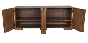 Noir Nuala Sideboard: Elegant Dark Walnut Storage Solution with Timeless Design for Modern Homes GCON420DW