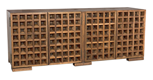 Noir Nuala Sideboard: Elegant Dark Walnut Storage Solution with Timeless Design for Modern Homes GCON420DW