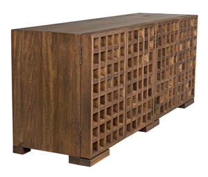 Noir Nuala Sideboard: Elegant Dark Walnut Storage Solution with Timeless Design for Modern Homes GCON420DW