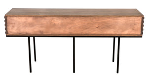 Noir Zodiac Sideboard - Contemporary Walnut Storage Solution with Sculptural Ribbed Design for Any Space GCON421DW