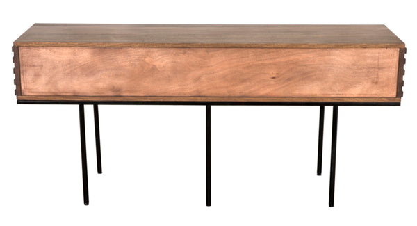 Noir Zodiac Sideboard - Contemporary Walnut Storage Solution with Sculptural Ribbed Design for Any Space GCON421DW