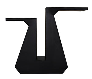 Noir Gaston Industrial Console Table - Sleek Matte Black Iron Design for Modern Living Spaces & Entryways GCON422MTB