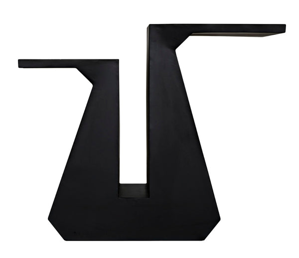 Noir Gaston Industrial Console Table - Sleek Matte Black Iron Design for Modern Living Spaces & Entryways GCON422MTB