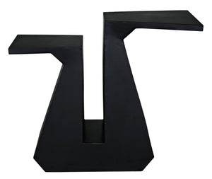 Noir Gaston Industrial Console Table - Sleek Matte Black Iron Design for Modern Living Spaces & Entryways GCON422MTB
