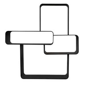 Noir Latisia Shelf: Modern Industrial Bookcase with Matte Black Finish, Versatile Design for Any Space GCON424MTB