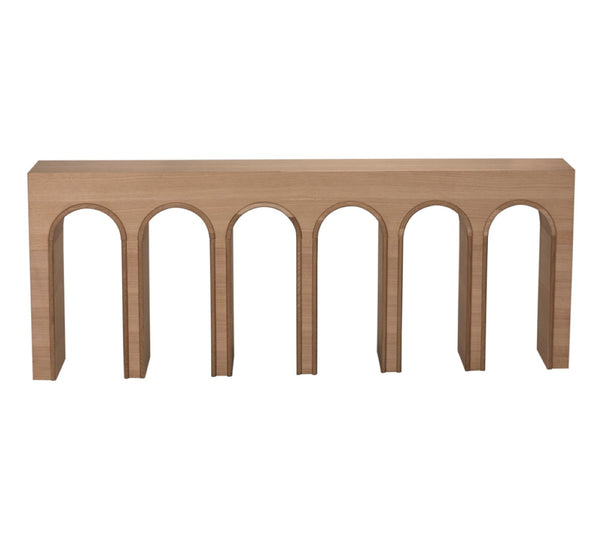 Noir Enzo Console Table - Extra Large Solid White Oak for Modern Elegance in Any Living Space Clear Coat Flat | XL GCON427WO-XL