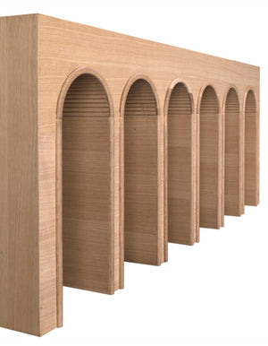 Noir Enzo Console Table - Extra Large Solid White Oak for Modern Elegance in Any Living Space Clear Coat Flat | XL GCON427WO-XL