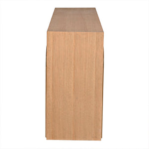 Noir Enzo Console Table - Extra Large Solid White Oak for Modern Elegance in Any Living Space Clear Coat Flat GCON427WO