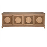 Wellington 4 Door Sideboard White Oak GCON428WO-4 Clear Flat Noir