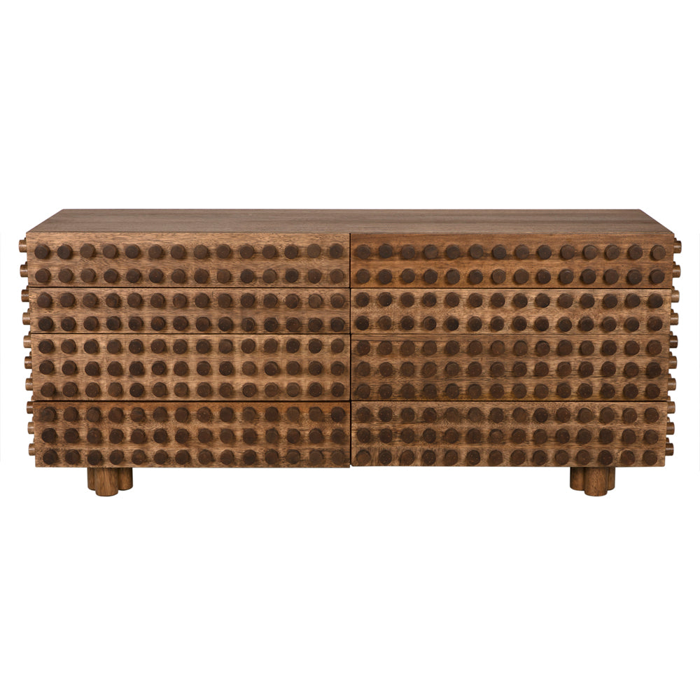 Noir Haruko Walnut Veneer Sideboard with Adjustable Shelving for Dining or Living Rooms GCON429DW