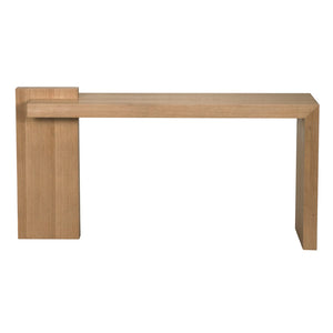 Noir Atlanta Console Table - Elegant White Oak Veneer with Minimalist Design for Modern Spaces, 63” Wide GCON431WO