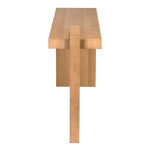 Noir Atlanta Console Table - Elegant White Oak Veneer with Minimalist Design for Modern Spaces, 63” Wide GCON431WO