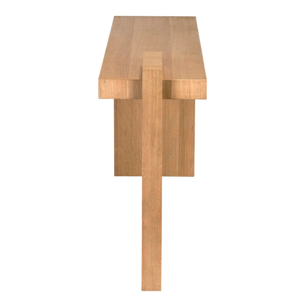 Noir Atlanta Console Table - Elegant White Oak Veneer with Minimalist Design for Modern Spaces, 63” Wide GCON431WO