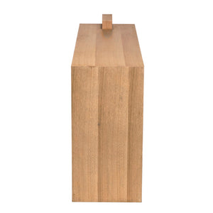 Noir Atlanta Console Table - Elegant White Oak Veneer with Minimalist Design for Modern Spaces, 63” Wide GCON431WO