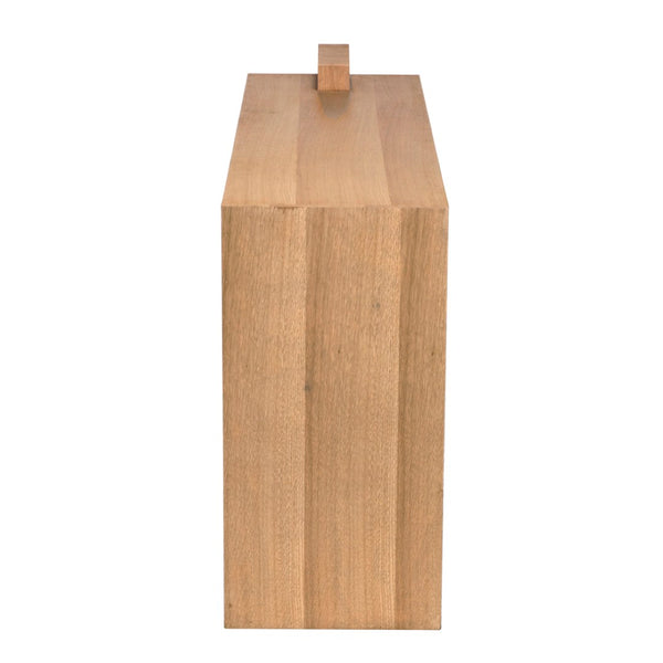 Noir Atlanta Console Table - Elegant White Oak Veneer with Minimalist Design for Modern Spaces, 63” Wide GCON431WO