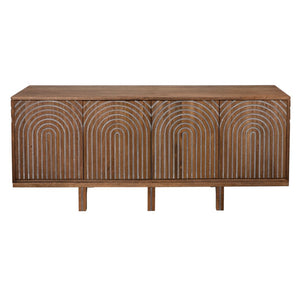 Noir Ryder Sideboard - Modern Walnut Storage Solution with Timeless Design for Chic Living & Dining Spaces GCON432DW