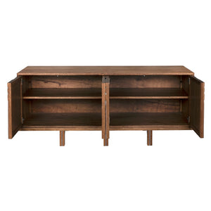 Noir Ryder Sideboard - Modern Walnut Storage Solution with Timeless Design for Chic Living & Dining Spaces GCON432DW