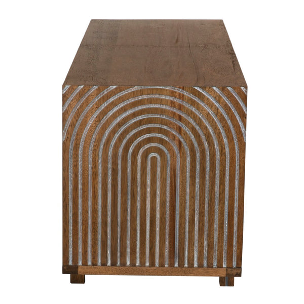 Noir Ryder Sideboard - Modern Walnut Storage Solution with Timeless Design for Chic Living & Dining Spaces GCON432DW