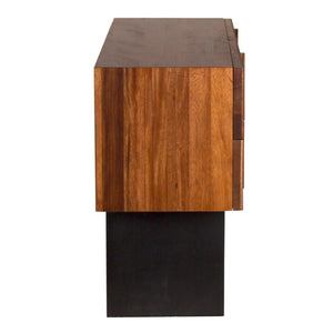 Noir Nova Sideboard – Elegant Walnut and Steel Storage Solution for Modern Living, Dining & Entryway Spaces GCON435DW